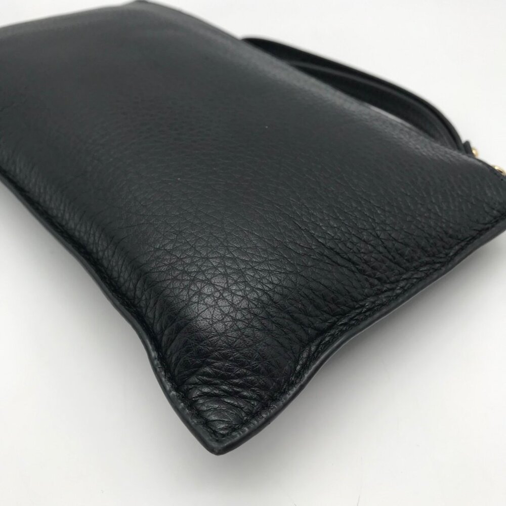 Michael Kors Black Pebbled Leather Fulton Large Writslet Clutch - Picture 9 of 11